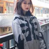 Sweats à capuche pour femmes Sweatshirts Gothique Femmes Vintage Bandes noires Imprimer Hip Hop Veste Zipup Manches Longues Automne Hiver Streetwear Manteau Y2K Lâche 230817