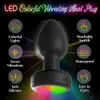 Toys anal LED Bouchage de bout à lumière colorée pour femmes hommes Plug anal vibrateur Prostate Massageur Adults Toys Toys Wireless Remote Control Buttplug HKD230816