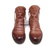Botas masculinas moda chelsea tornozelo de couro duplo zíper de zíper para homens plataforma zapatos de hombre 230817