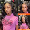 Rebecca Body Wave en dentelle Perruques avant 180d Perruque frontale en dentelle transparente Perruques de cheveux humains T Part Wig Wig Brazilian Body Wave Lace Wig