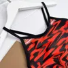 Baby Bikini Cross Strap Girls Swimwwear Designer une pièce lettre Plaid Printing Kid Beach Supplies Taille 80-150 cm Juin27