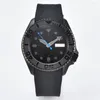 腕時計NH35 NH36ムーブメントオートマチックマシン007ウォッチダイヤルロゴ/テキスト印刷/レーザー彫刻カスタマイズサービス