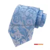 Nekbanden mode -accessoires polyester jacquard bloem patroon mannen zakelijk mannelijke stropdas jurk cadeau 8cm drop levering dh5al