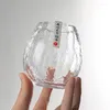 ワイングラス1ピース創造的な日本スタイルのアイスクラックガラスタンブラーカップクリスタルクリアアンバーブルー飲料バーボンウイスキース​​ピリット