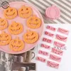 Pumpkin Head Halloween Cookie Mold Cake Baking Fondant Houshåll 3D tredimensionell kakestämpel Die Hollow