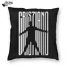 Kussensloop cristiano ronaldo zwart witte kast polyester linnen fluwelen creatieve decor throw case huis kussen cover hkd230817