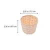 Ensembles de vaisselle 5 pièces panier de fleurs tissé pain enfants cintres en bois petits pots intérieur conteneur de fruits planteur snack