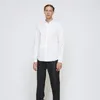 Męskie koszule Stylist Stylist Fashion Stojący kołnierz Slim Shirt Urban Youth Trend Klasyczny biały duży