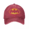 Ball Caps Bat Man Classic Logo unisex baseball czapka w trudnej sytuacji, umyte czapki vintage na zewnątrz podróż nieustrukturyzowana miękka kapelusz snapback