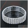 Tennis Mtiple Style Anklets Fashion Rhinestone Stretch Shine Bracelets For Women Couple Girlfriend Anklet Bridal Gifts Drop Delivery J Dhe3Q