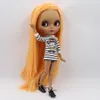 Poppen Blyth Doll 30 cm donkere huid matte gezicht oranje zacht recht haar 16 gewrichts lichaam ijzige sd diy hoge kwaliteit speelgoed cadeau 230816