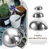 Decoratieve beeldjes 3 PCS Garden Reflecterende bal roestvrijstalen spiegelballen staren hemisfeer Outdoor Globe