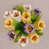 Blocks Tulip Flower Creative DIY Plante bouquet Brick Violet Immortal Blocys Blocys Exquis Decon Flower Flower Set Gifts for Kids R230817
