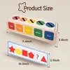 Sports Toys Kids Montessori Geometry Sensory Aids Wooden Color Recognition Shape Sorter Set Education Material For Children 230816