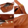 Hobo Women Soft Natural Cowhide Schoudertassen Echte lederen dames Handtassen Mode Luxury Brand Vrouwelijke messenger tas Tote Sac HKD230817