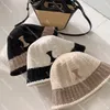Herfst winter gebreide emmer hoeden nieuwe stijl warme visser hoed mannen vrouwen designer hoeden