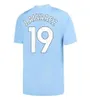 2023 2024 Haaland Soccer Jerseys de Bruyne Mans Cities Grealish Kovacic Foden Ferran 23/24 Мужская детская футбольная рубашка Форма Родриго Дж. Альварес