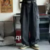 Men's Pants Baggy Jeans Trousers Male Denim Pants Black Wide Leg Pants Men's Jeans Oversize Cargo Korean Streetwear Hip Hop Harajuku 230816