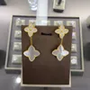 Fashion earings Four-leaf clover designer Earrings gold-plated luxury jewelry hoop for women nail designer