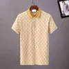 Våren lyx Italien män t-shirt designer polo skjortor hög gata brev tryckning klädherr märke polo skjorta