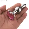 Brinquedos anal anal de aço inoxidável metal anal plug plug de cristal de plug face bread sexy masturator brinquedos sexuais para homens/mulheres casais jogos de sexo hkd230816