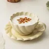 Tassen 300 ml koreanischer Stil Wind Cup Dish Keramik Tasse Set hohe Schönheit Frühling Nachmittag Tee Frühstück Kaffee Milch