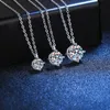 Pendant Necklaces 4050CM 1ct3ct Diamond Necklace for Women Original 925 Sterling Silver Jewelry Gold Lady Chain 2023 230817