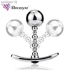 Brinquedos anal anal plug plug 2 em 1 metal contas anal adultos vibrador masturbação brinquedos de cristal brinquedos de jóias de cristal brinquedos sexuais para homens gays hkd230816