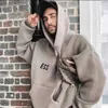 Mäns essentialklädande tröjor hoodie ess stickad tröja dragkedja bokstäver länge ärm tröja lös dimma essent 4 uv6x dq7q