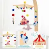 Baby Rattle Toy 0-12 Months Wooden Bed Bell Newborn Circus Troup Music Box Hanging Toys Holder Infant Crib Baby Toys Gift HKD230817