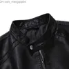 Jackets masculinos 2023 Autumn Winter Warm Black Outdoor Outdoor PU Jacket Leather Motorcycle Jacket Men's Jacket 5xl Plus Szie Z230817