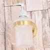 Liquid Soap Dispenser Gold Color Brass Wall Mounted Kitchen Bathroom Sink Basin Accessory Glass Tba589