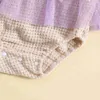 Robes de fille bébé filles barboteuse robe d'été décontracté maille volants imprimé combinaison sans manches pour nouveau-né 3-24 mois pâques