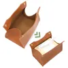 PU Leer Tissue Box Cover Holder Napkin Case Dispenser Facial Tissues Organisator Tabletop Badkamer Auto -kantoor W0080