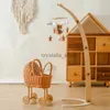 Let's Make Wooden Baby Crib Hanging Rattles Cartoon Bear Cloudy Soft Felt Star Moon Bed Bell Montessori Education Toys HKD230817