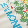 Mens Tshirts Rhude Tshirt Castle Coconut Tree Windowsill Scenic Casual Loose Breattable Kort ärm T -skjorta Män Kvinnor par topp tee ds