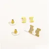 Stud Fashion 18K Gold Earrings Brand Women Diamond Designer Jewelry 2023 Design för rostfritt stål Family Gift Drop Delivery DHLPA