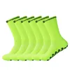 Sports Socks 6Pairs/Lot Anti-slip Football Socks Men Women Non-slip Soccer Tapedesign Tennis Sport Socks Grip Cycling Riding Socks 38-45 230816