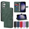 Linien Flip Leder Brieftaschenhüllen für iPhone 15 plus 14 Pro 13 12 11 x XR XS MAX 8 7 6 iPhone15 Kontrast Hybrid -Farb -Hit -Karten -Karten -Kartenhalter Cover Kickstand Book Cash Pouch