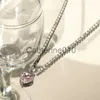 Pendant Necklaces Pink Heart Pendant Necklace for Women Lovers Rhinestione Clavicle Chain Chocker Female Cute Crystal Moonstone Jewlery Gifts J0817