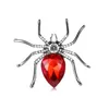 Mücevher markası yüksek kaliteli cam kristal örümcek broş pimleri kırmızı mor mavi renkler Damla dağıtım partisi etkinlikleri aksesuarları dhxma