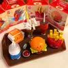 Blocks Cretive Play House Mini Food Hamburger Sobert Blocks Blocks Bolo de Ice B Toys Educacional Presentes para crianças meninas R230817