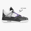 Новые DIY Custom Basketball Shoes Mens и Womens Classic Black Purple Custom Comfort Trainers Outdoor Sports 36-46