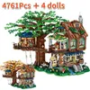 Blocks LOZ 1033 NYTT PRODUKT TREE HOUSE 4761PCS MINI Byggnadsblock DIY Assembly Scene Model Toys for Children Birthday Present City R230817