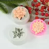 أدوات كعكة 3D عيد الميلاد Holly Leaf Silicone Mould Decoration Chocolate Soap