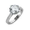 Clusterringe Daissini umweltfreundlich Gra 1 Moissanit Diamond 925 Sterling Silber Solitaire Herz -Verlobungsring für Frauen