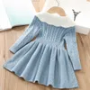 Girl's Dresses Baby Girls Winter Knitting A-Line Sweater Dress Clothing for Children Autumn Long Sleeve Fashion Princess Warm Dress R230816