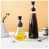 Bottiglie d'acqua 600 ml di grande capacità di stagione a prova di perdita di perdite in casa in bottiglia di olio di olio in vetro in valz