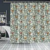 Tenda hereford camomilles fiore pattern grigio doccia tende da bagno stampate 3d con ganci animali divertenti