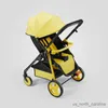 Strollers# Nieuwe Baby Stroller High Landscape Light kan gaan zitten en gaan liggen Baby Stroller Folding Children's Trolley Car Carportable Stroller R230817